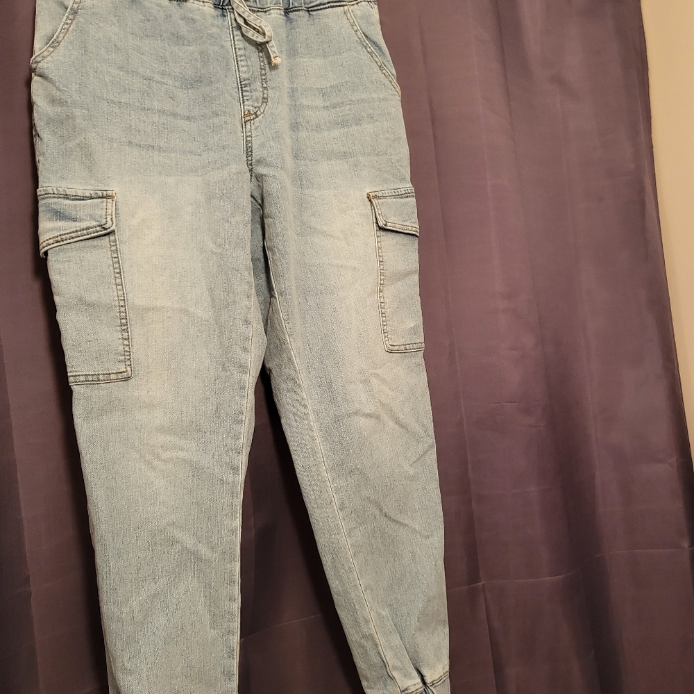Denim joggers